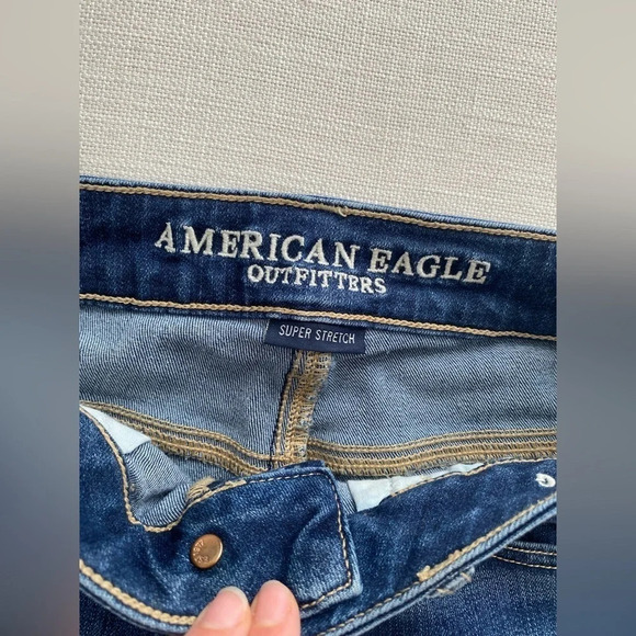 AMERICAN Eagle Super  High-Rise Jegging Dark Wash Size 0 - Picture 5 of 10